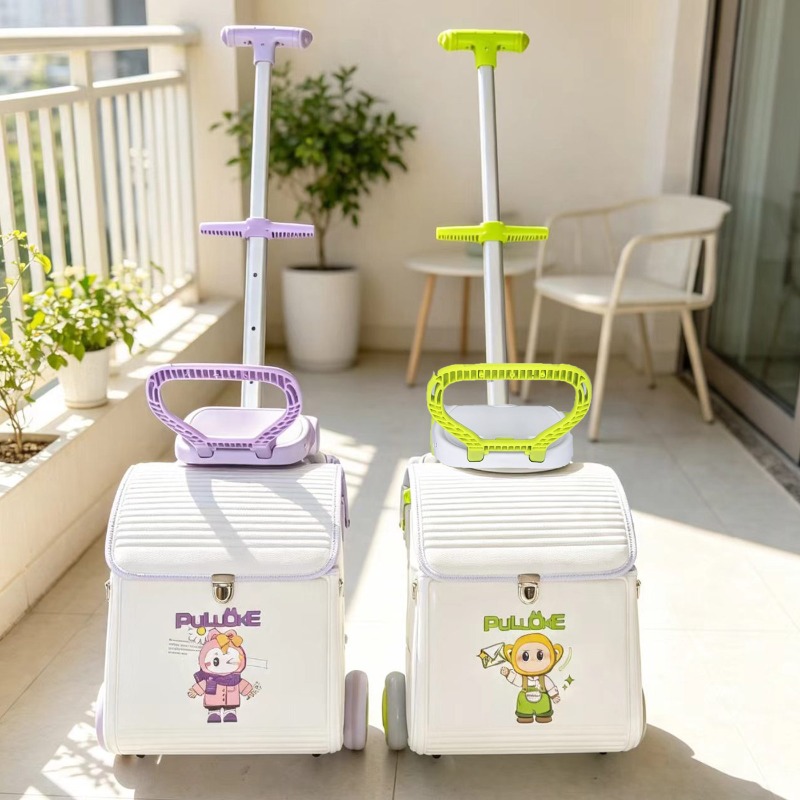 Baby Walker Activity - Cartoon Luggage for Kids Can Sit