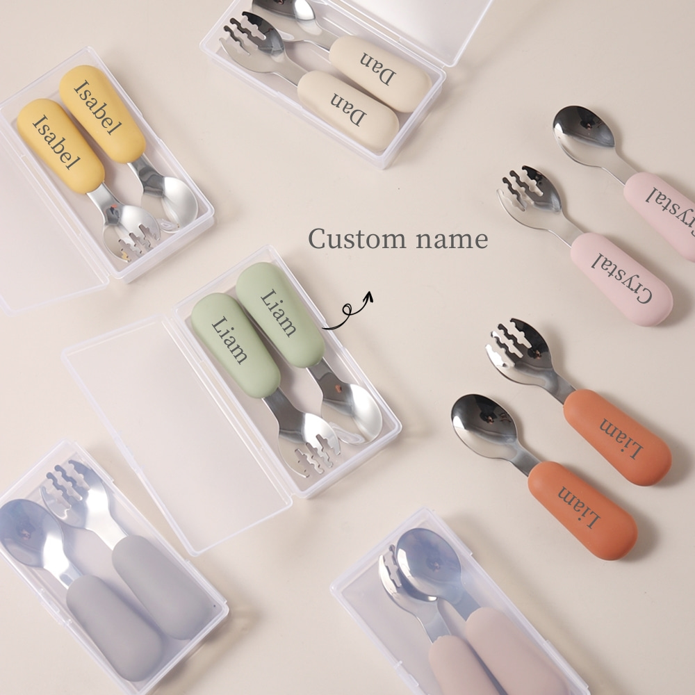 Baby Led Weaning Set - Personalized Baby Spoons and Forks Set,