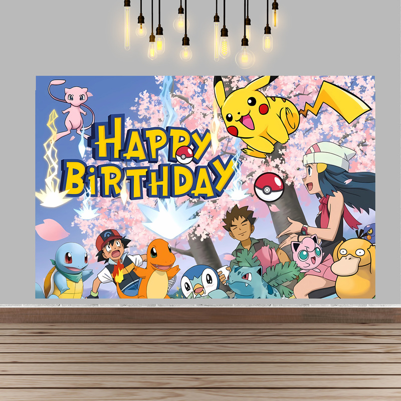 Pokemon Birthday Party Backgro - Baby Products Poster recension och pris