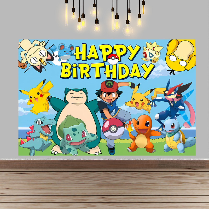 Pokemon Birthday Party Backgro - Baby Products Poster recension och pris