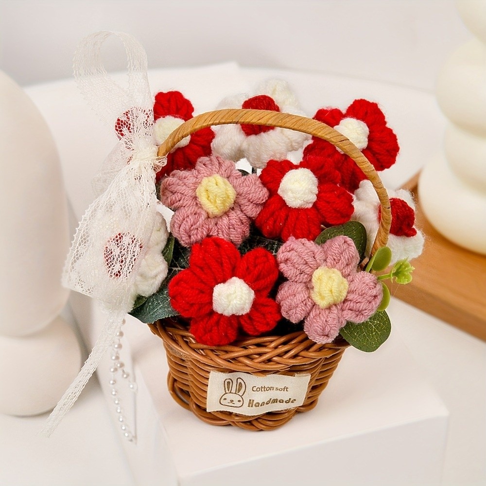 Handmade Puff Yarn Flower Mini - Baby Products Basket recension och pris