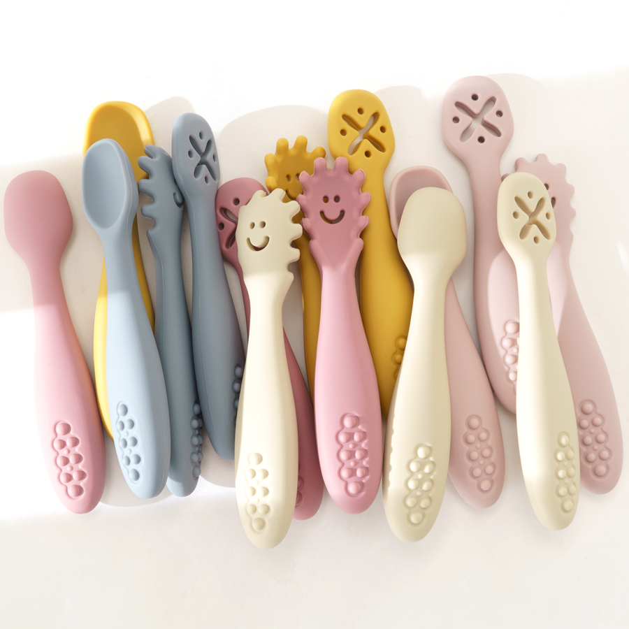 3PCS Silicone Spoon Fork For B - Baby Led Weaning Set recension och pris