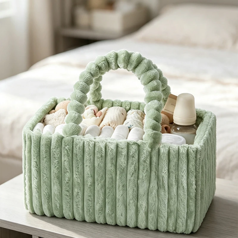 Soft Flannel Cosmetic Storage  - Baby Products Basket recension och pris