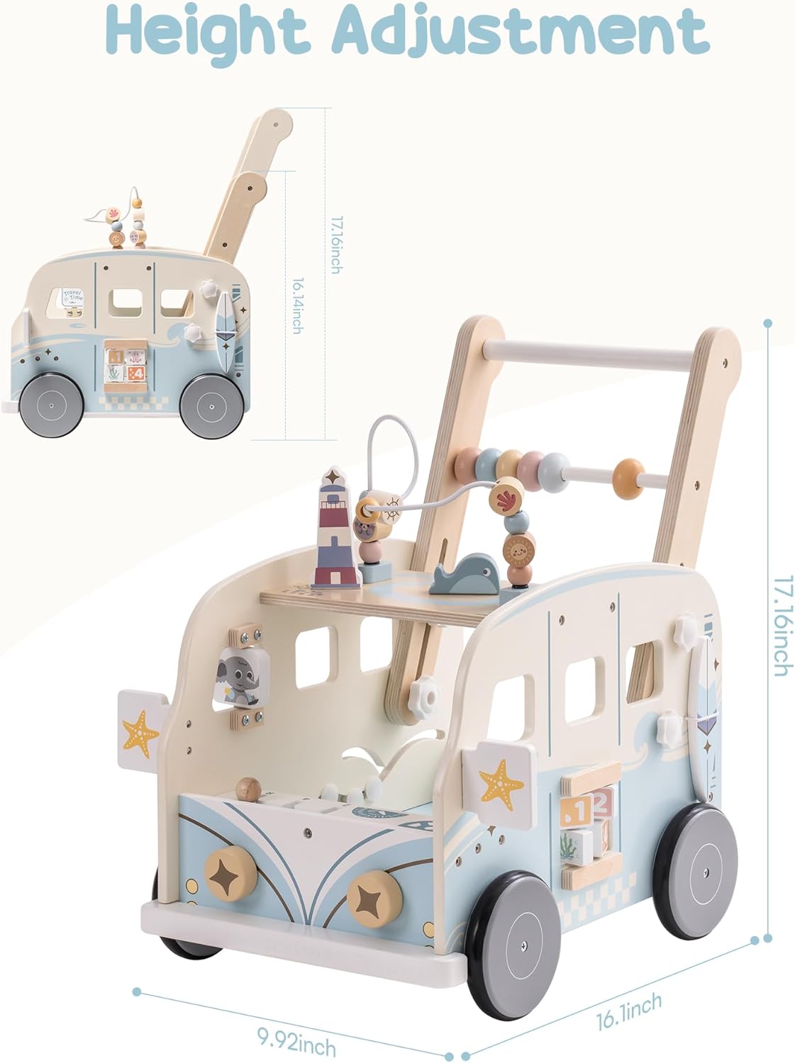 Robotime Robud Wooden Baby Wal - Baby Walker Activity recension och pris