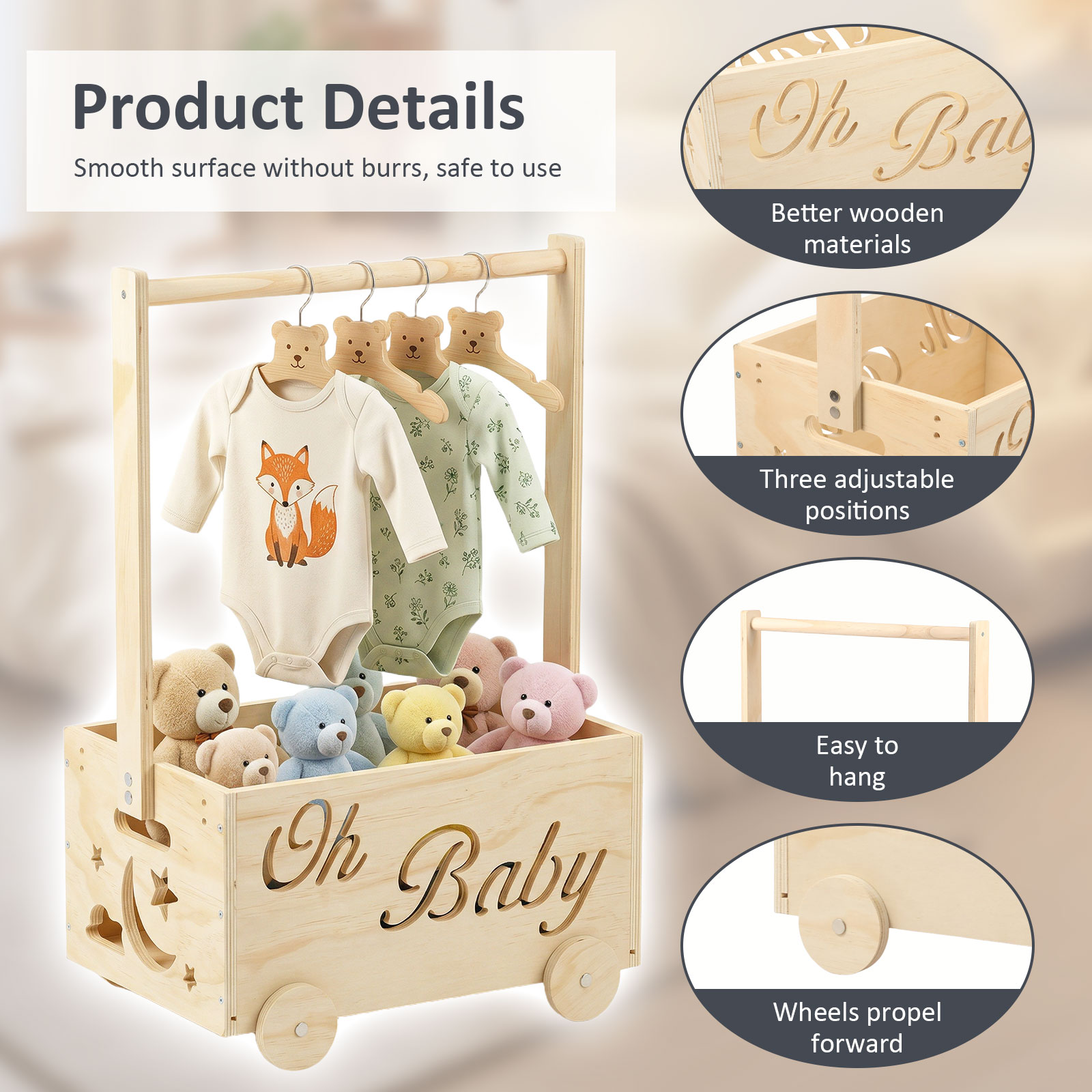 New Baby Shower Crate Closet W - Baby Products Basket recension och pris