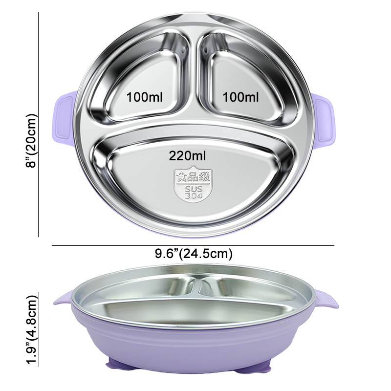 Baby Feeding Plate Stainless S - Baby Led Weaning Set recension och pris