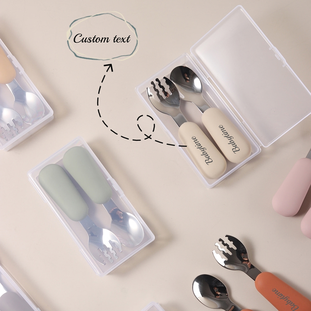 Personalized Baby Spoons and F - Baby Led Weaning Set recension och pris