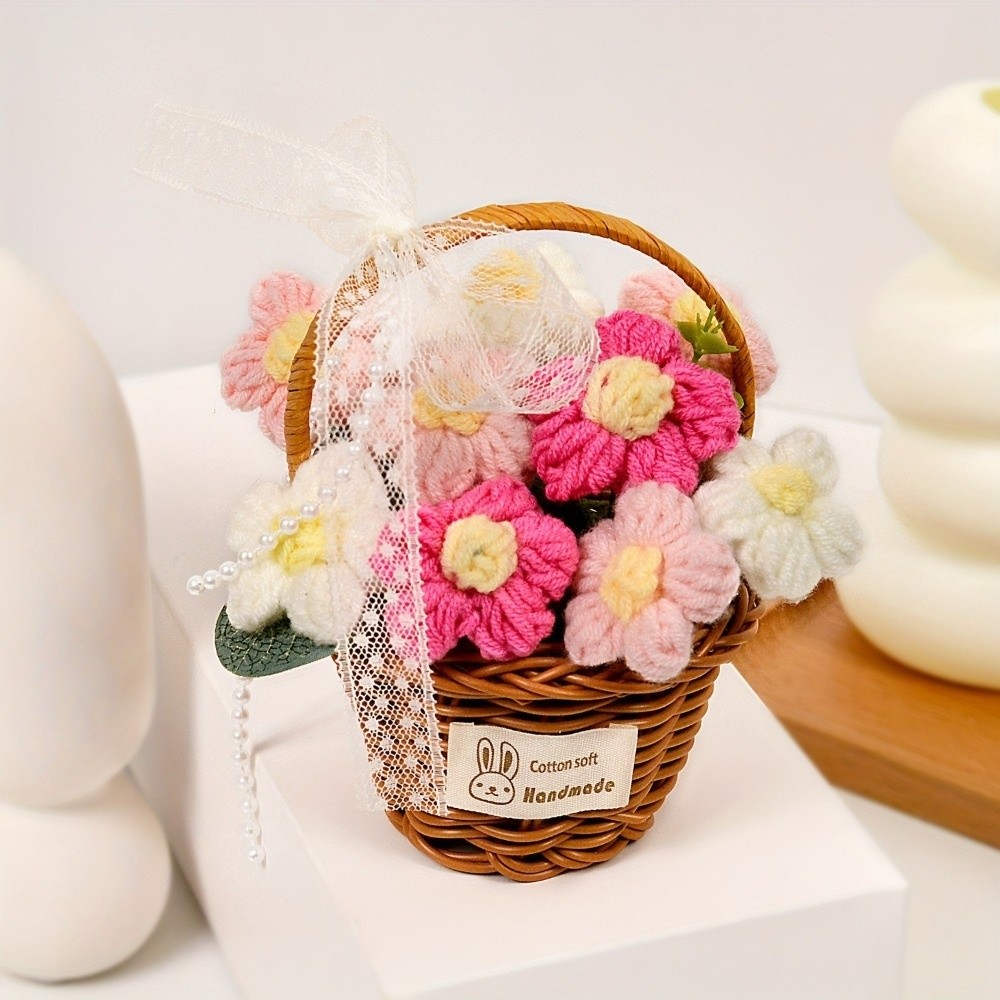 Handmade Puff Yarn Flower Fini - Baby Products Basket recension och pris