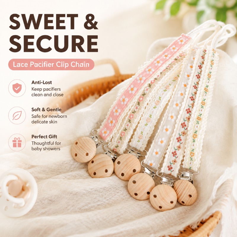 Lace Pacifier Clip Chain for N - Baby Products Manufacturers recension och pris
